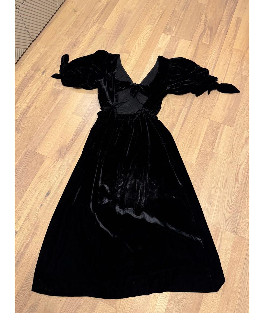 SEA NYC Черное бархатное вечернее платье, фото 2