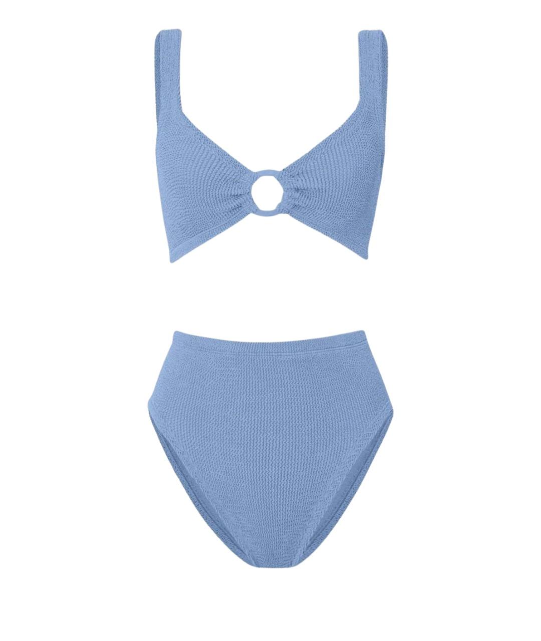 HUNZA G Голубой полиамидовый купальник, фото 1