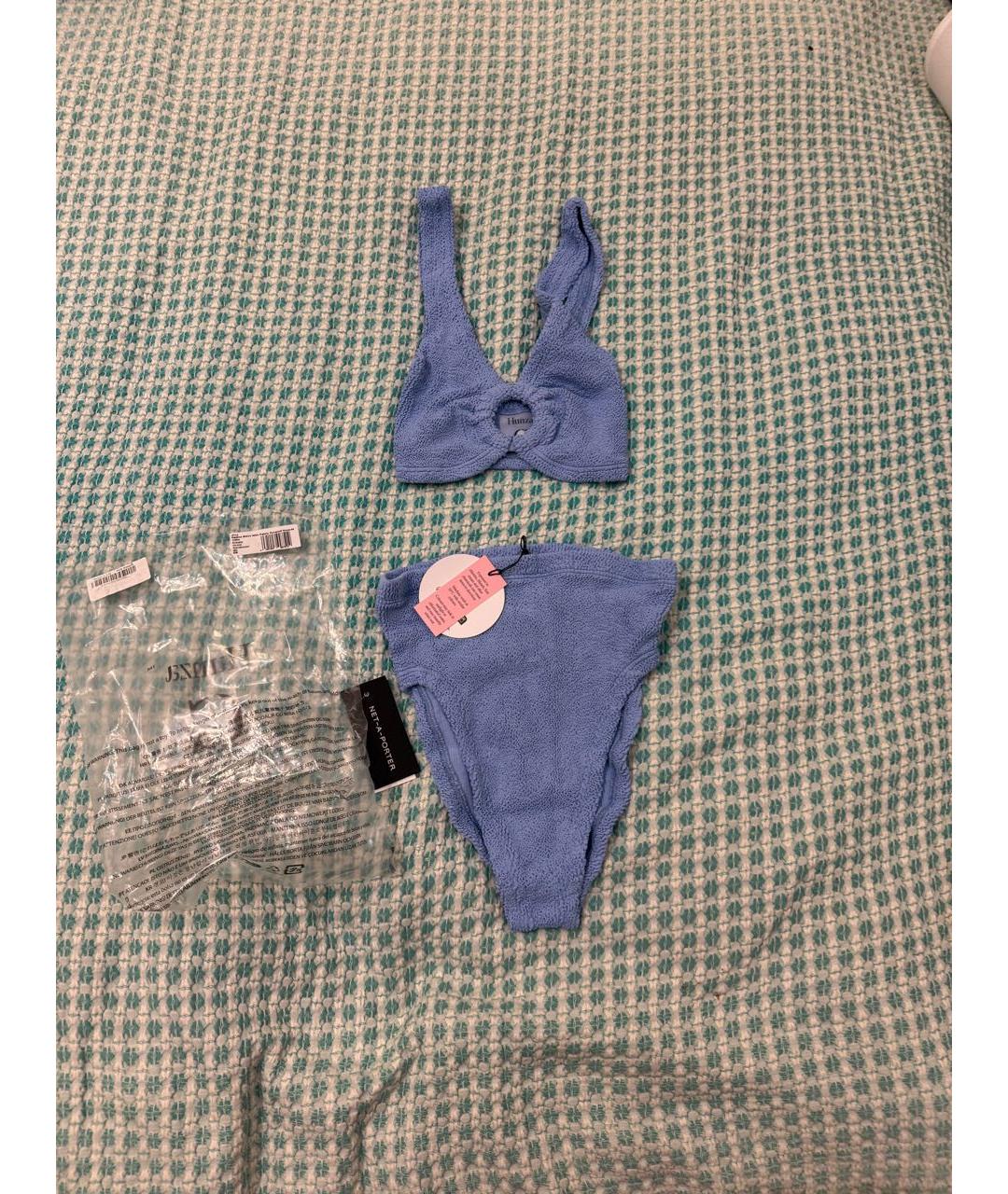 HUNZA G Голубой полиамидовый купальник, фото 3