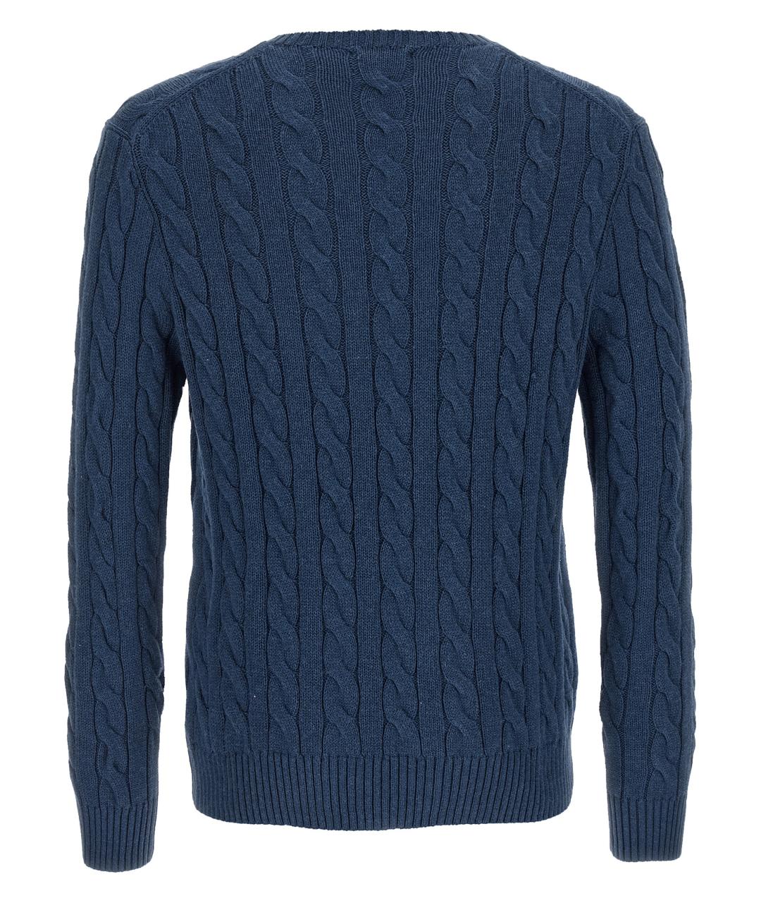 POLO RALPH LAUREN Синий хлопковый джемпер / свитер, фото 2