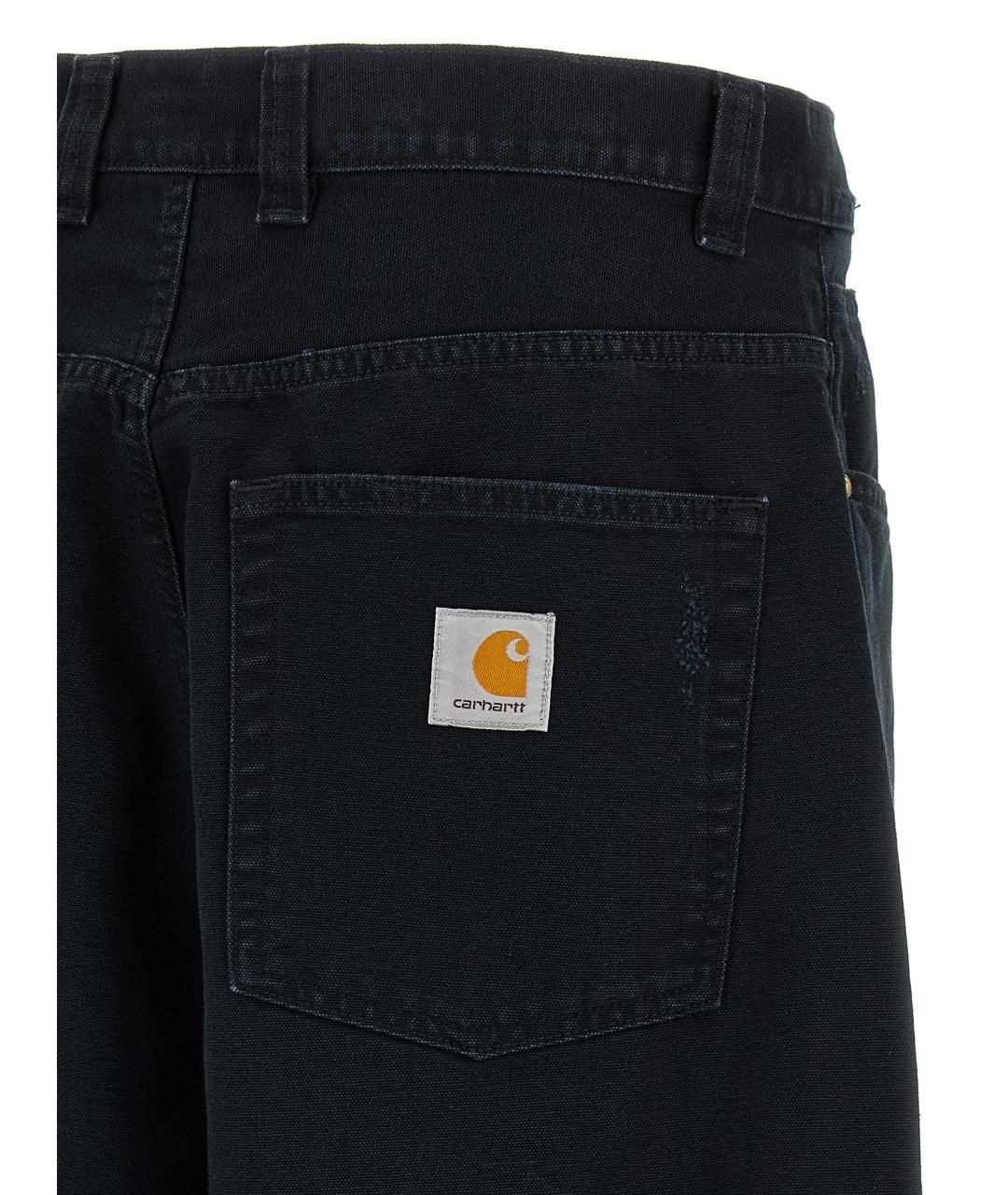 CARHARTT WIP Черные хлопковые прямые джинсы, фото 4