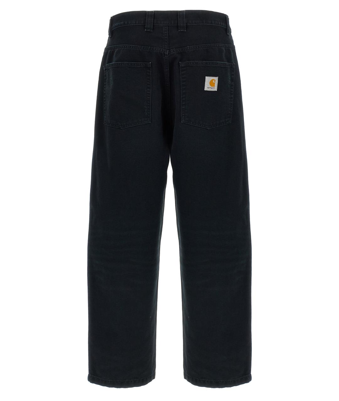 CARHARTT WIP Черные хлопковые прямые джинсы, фото 2