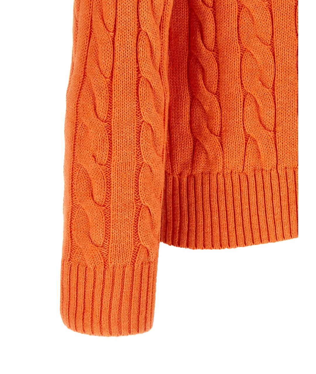 POLO RALPH LAUREN Оранжевый хлопковый джемпер / свитер, фото 4