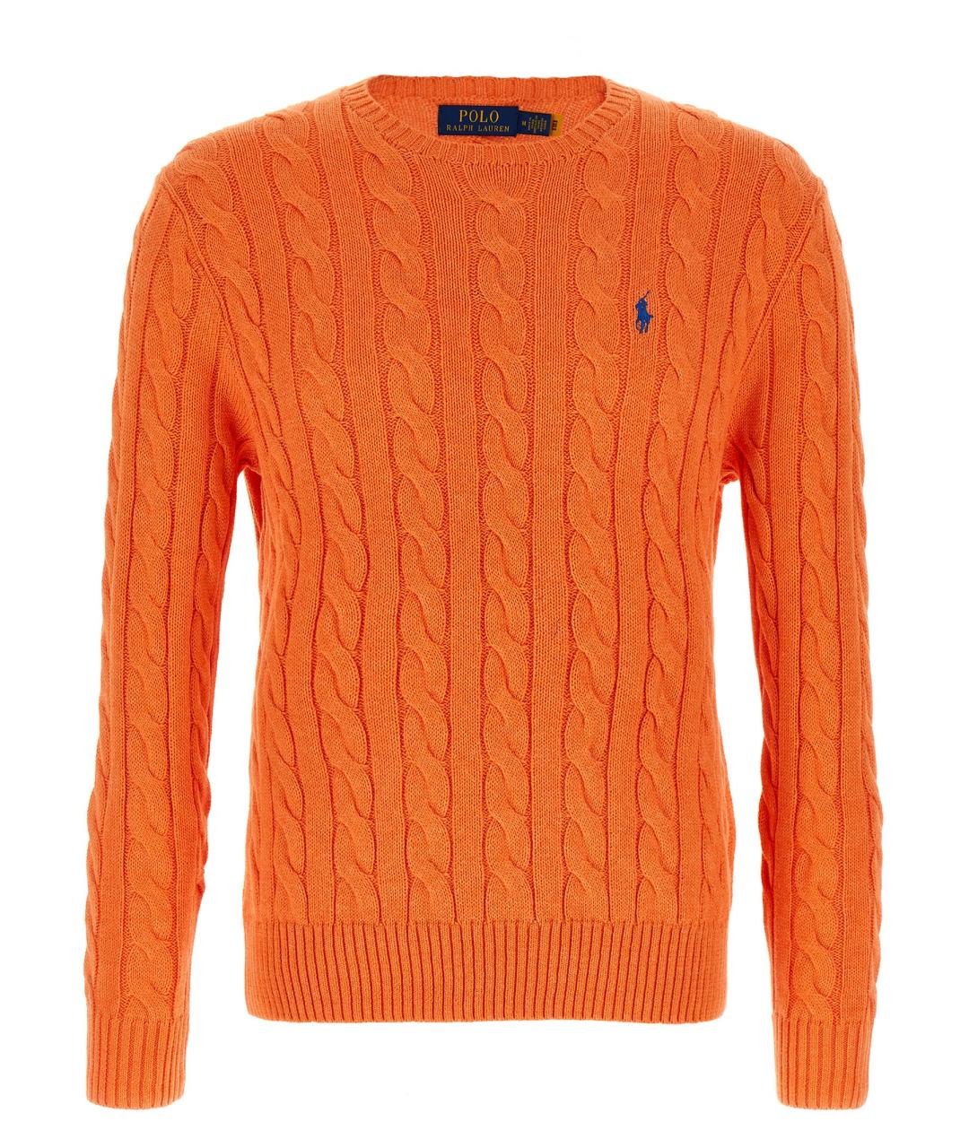 POLO RALPH LAUREN Оранжевый хлопковый джемпер / свитер, фото 1