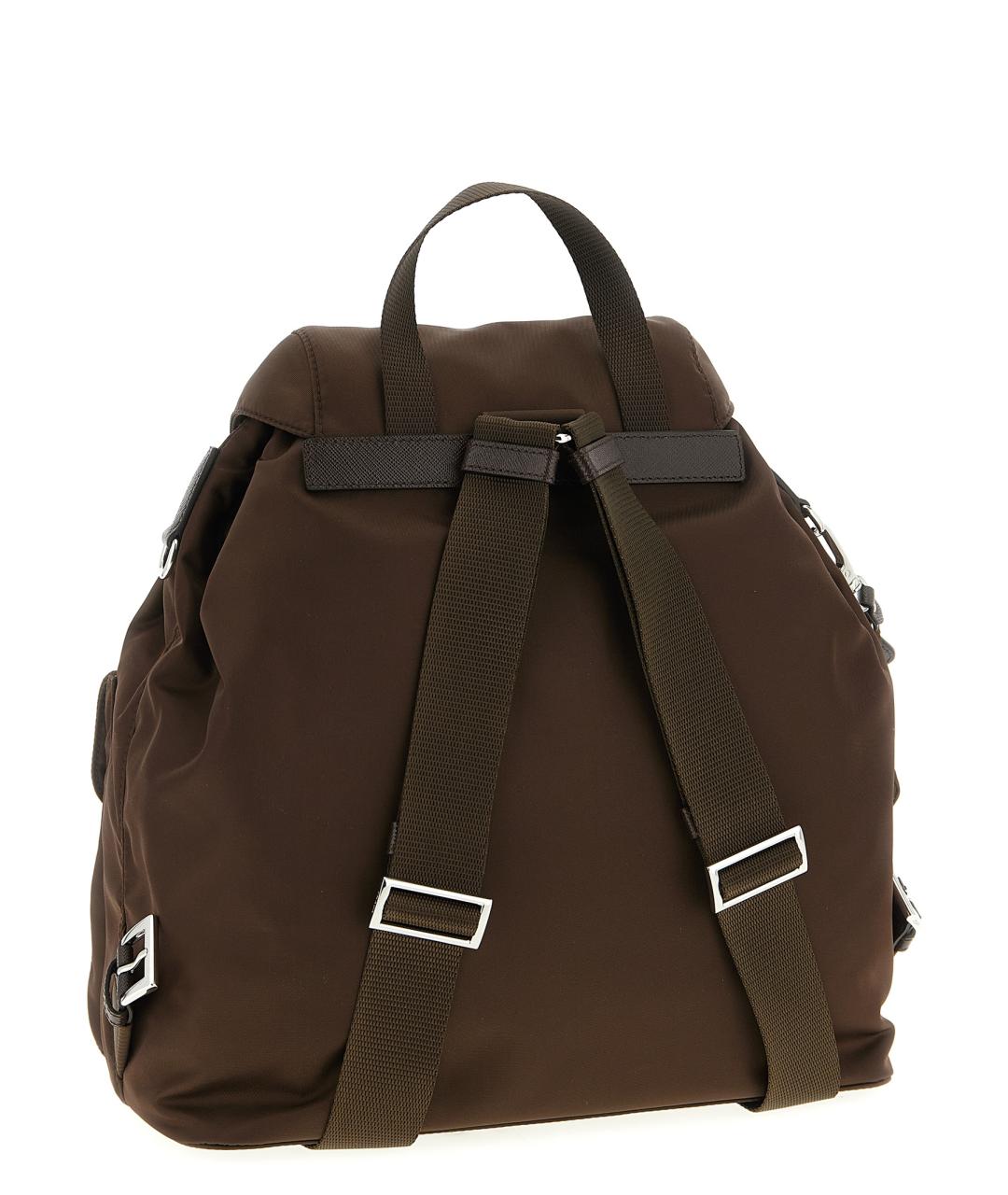 PRADA Коричневый синтетический рюкзак, фото 2