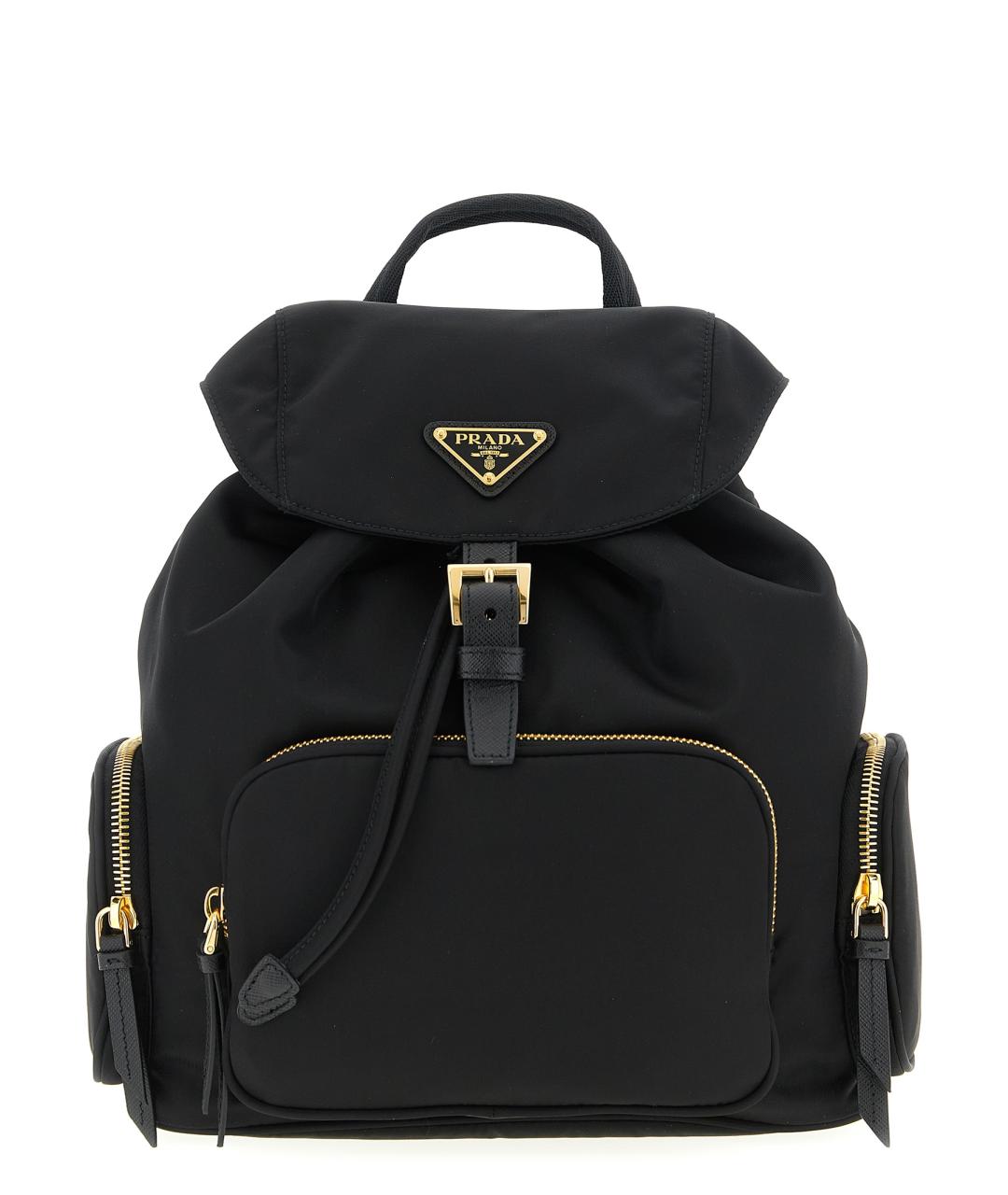 PRADA Черный синтетический рюкзак, фото 1