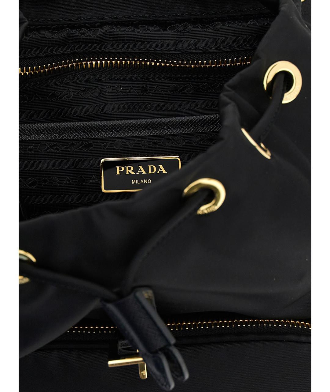 PRADA Черный синтетический рюкзак, фото 4