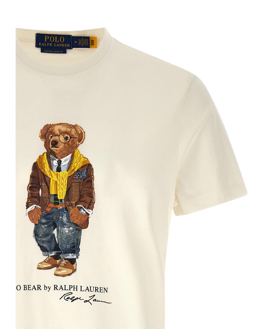 POLO RALPH LAUREN Белая хлопковая футболка, фото 3