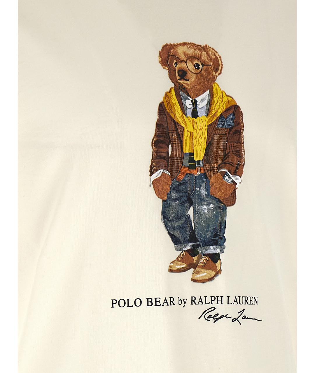 POLO RALPH LAUREN Белая хлопковая футболка, фото 4
