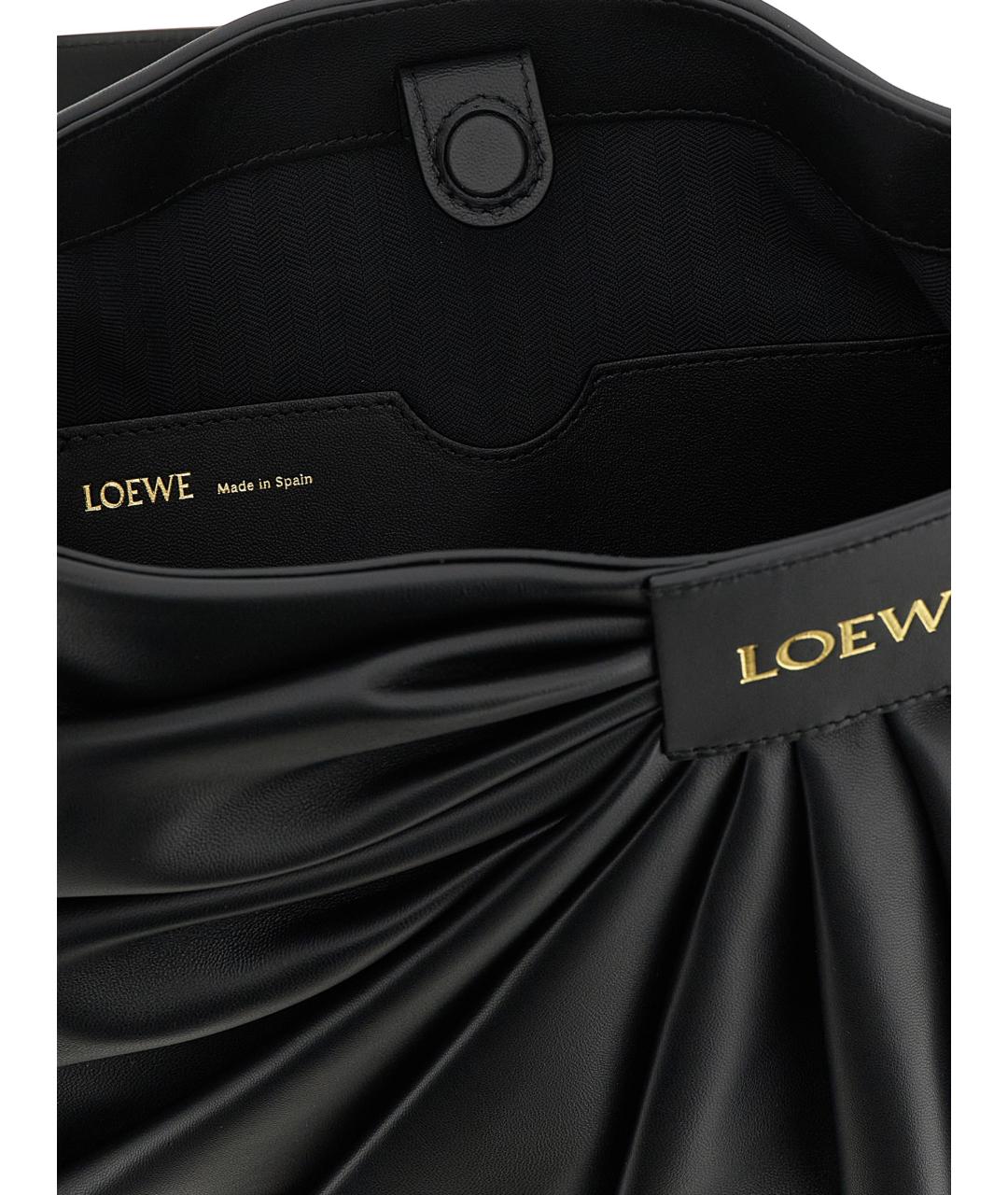 LOEWE Черная кожаная сумка через плечо, фото 4