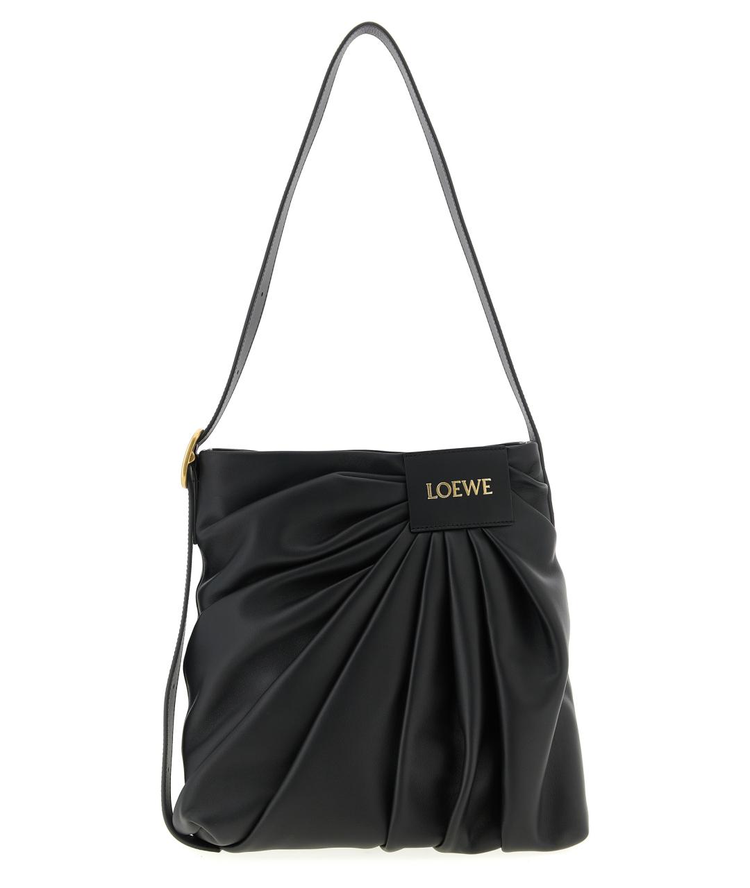 LOEWE Черная кожаная сумка через плечо, фото 1