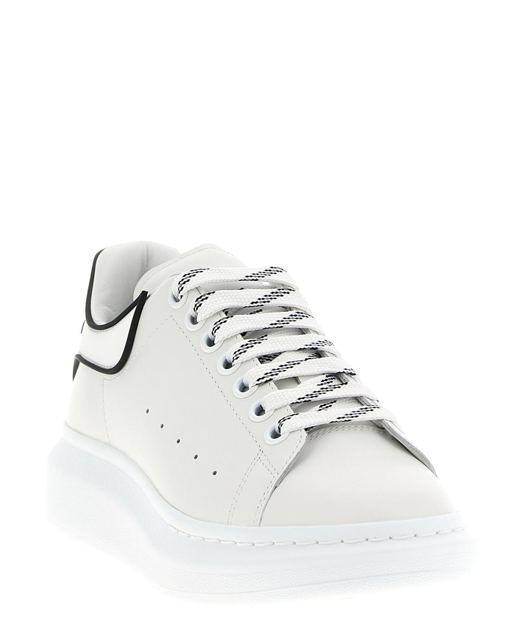 ALEXANDER MCQUEEN Белые кожаные низкие кроссовки / кеды, фото 2