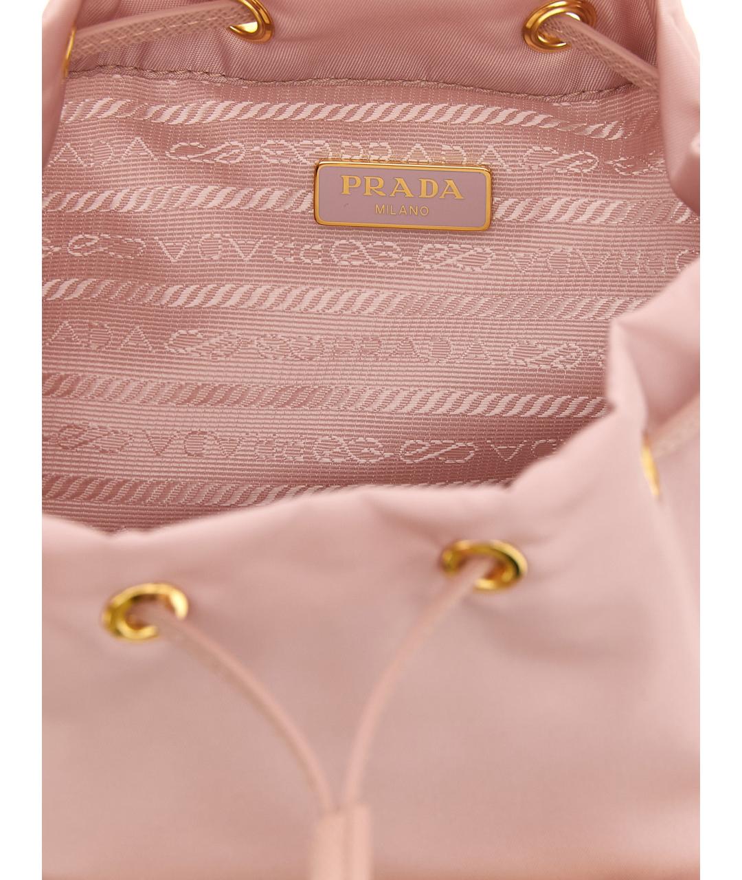 PRADA Розовая синтетическая сумка тоут, фото 4