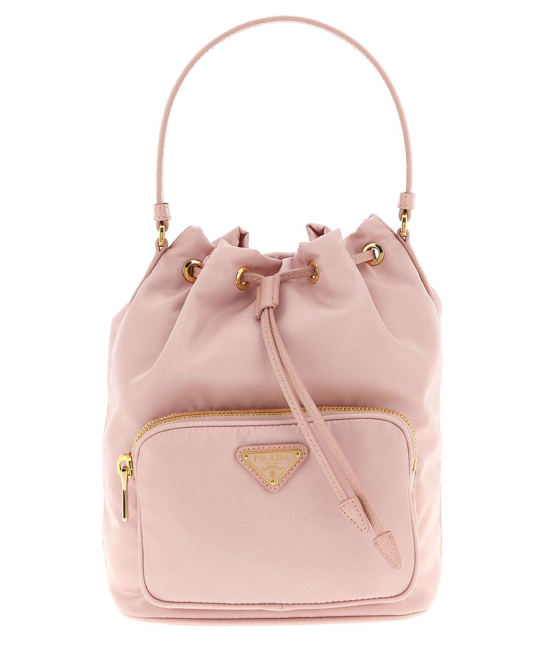 PRADA Розовая синтетическая сумка тоут, фото 1