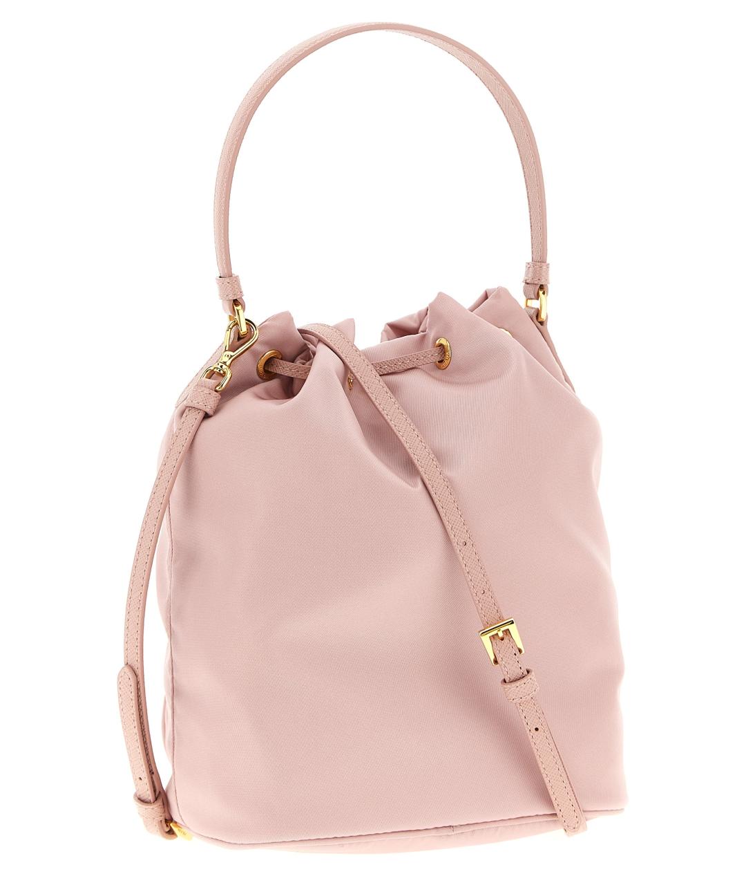 PRADA Розовая синтетическая сумка тоут, фото 2