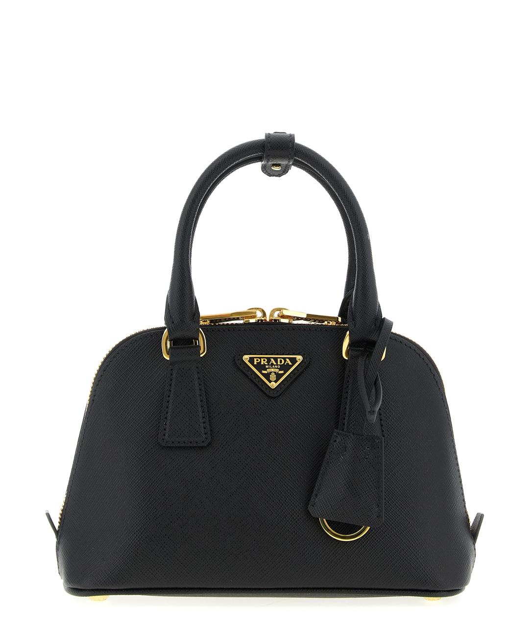 PRADA Черная кожаная сумка тоут, фото 1