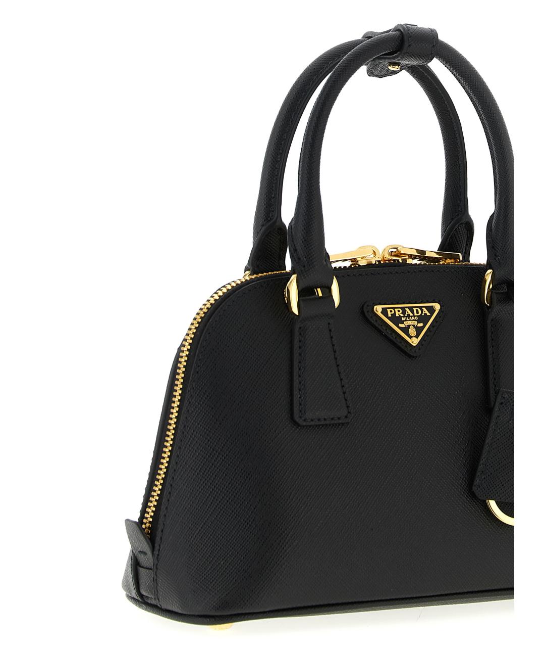 PRADA Черная кожаная сумка тоут, фото 3