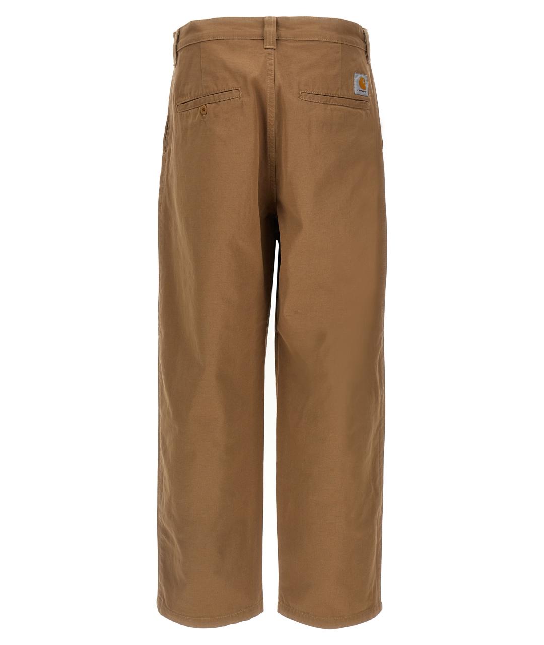 CARHARTT WIP Бежевые хлопковые повседневные брюки, фото 2