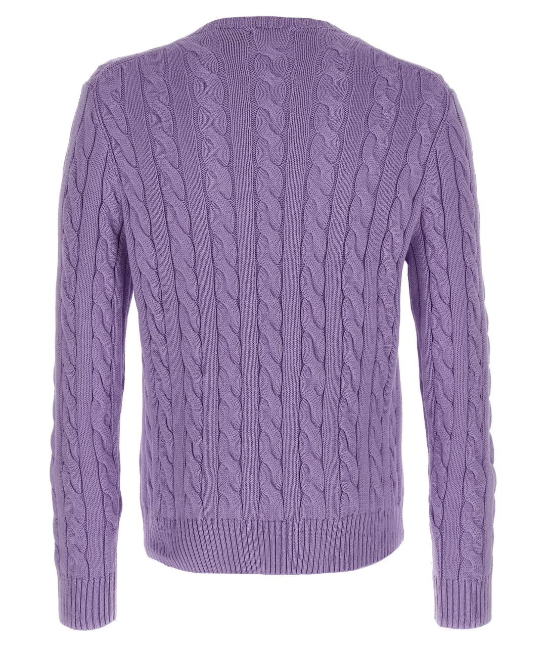 POLO RALPH LAUREN Фиолетовый хлопковый джемпер / свитер, фото 2