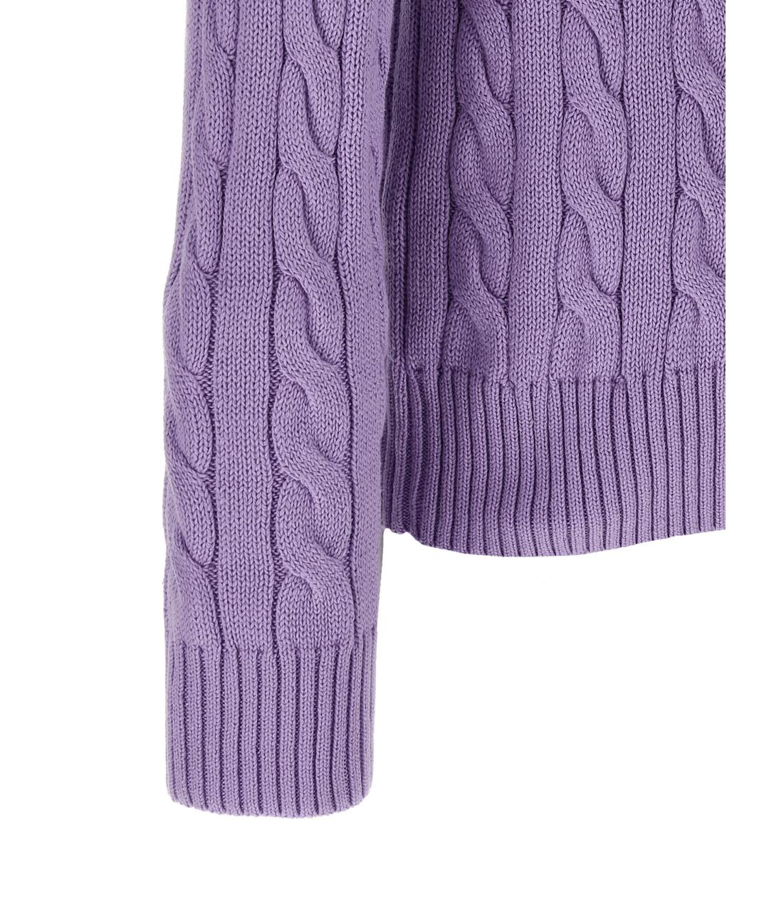 POLO RALPH LAUREN Фиолетовый хлопковый джемпер / свитер, фото 4