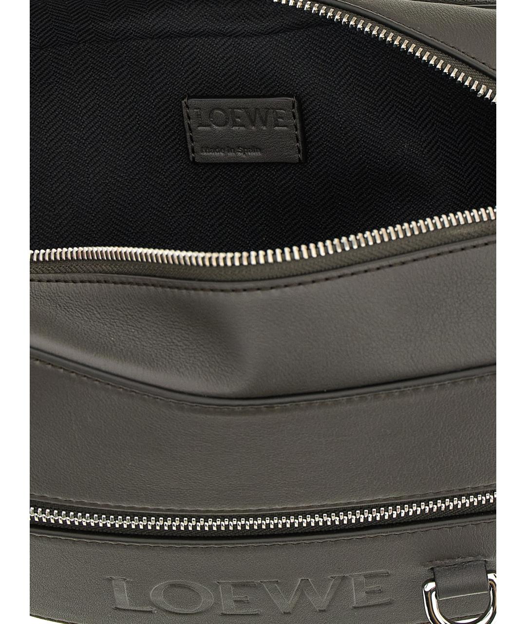 LOEWE Серая кожаная сумка на плечо, фото 4