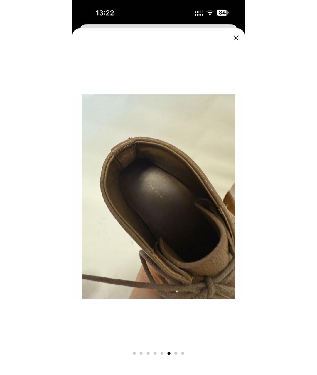 THE ROW Коричневые кожаные ботинки, фото 4