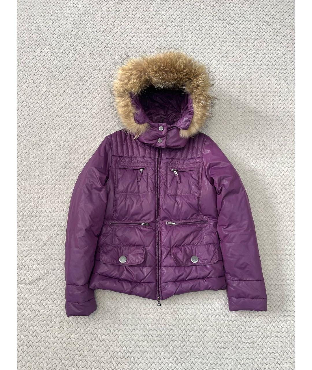 PRADA Фиолетовый полиамидовый пуховик, фото 6