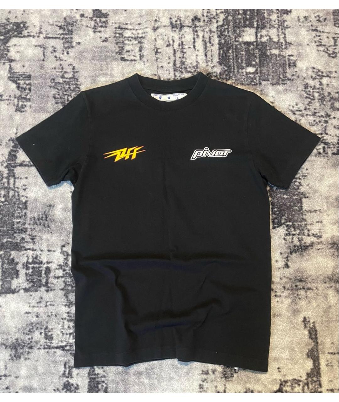 OFF-WHITE Черная хлопковая футболка, фото 7