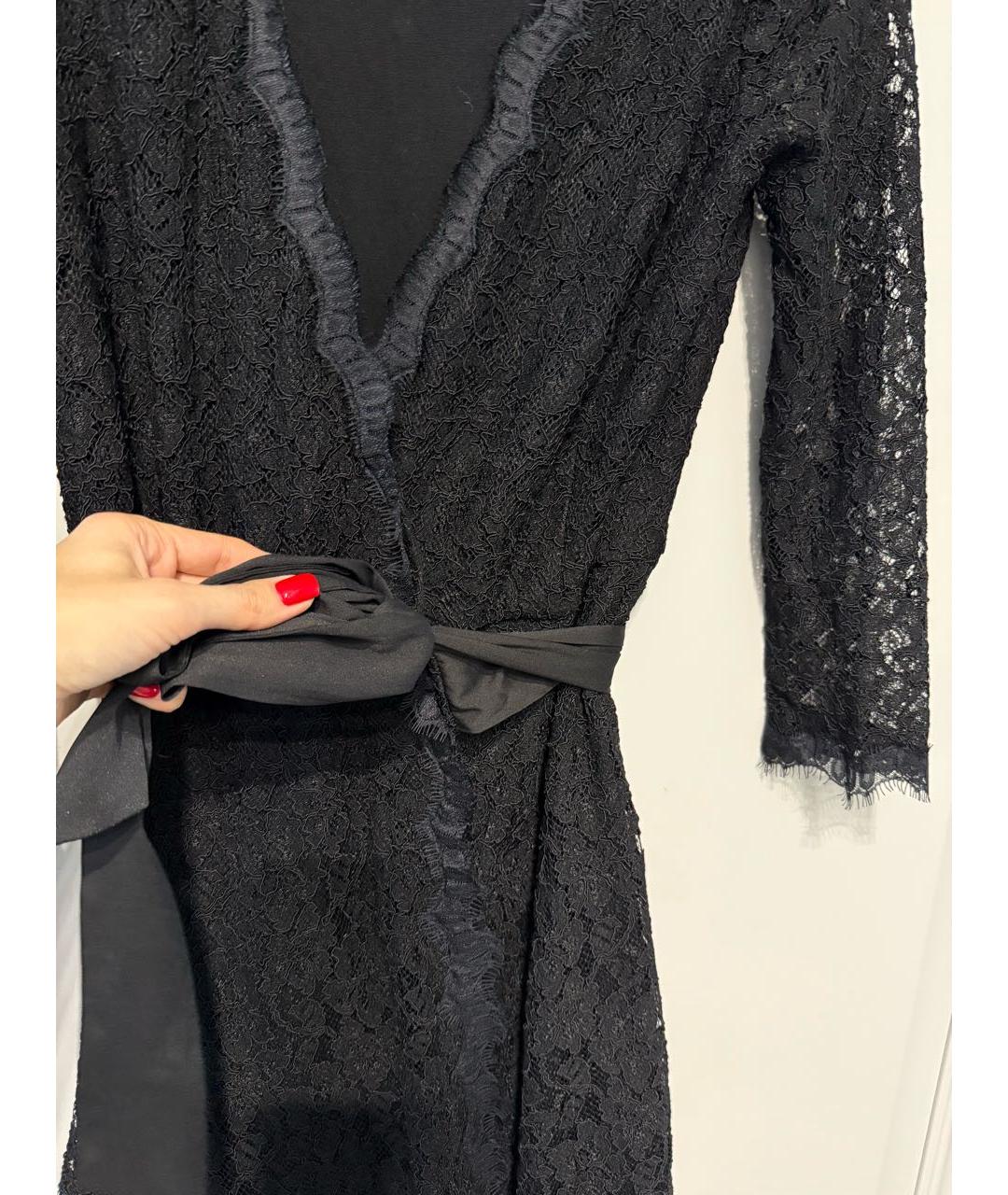 DIANE VON FURSTENBERG Черное коктейльное платье, фото 5