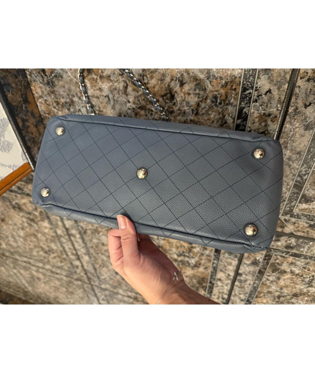 CHANEL Антрацитовая кожаная сумка через плечо, фото 7