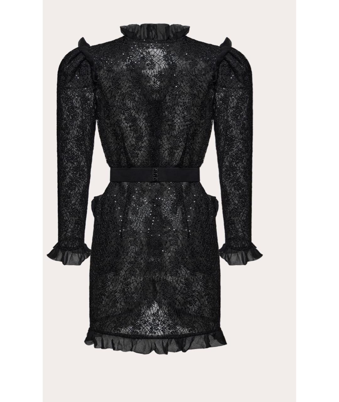 ULYANA SERGEENKO Черное кружевное вечернее платье, фото 7
