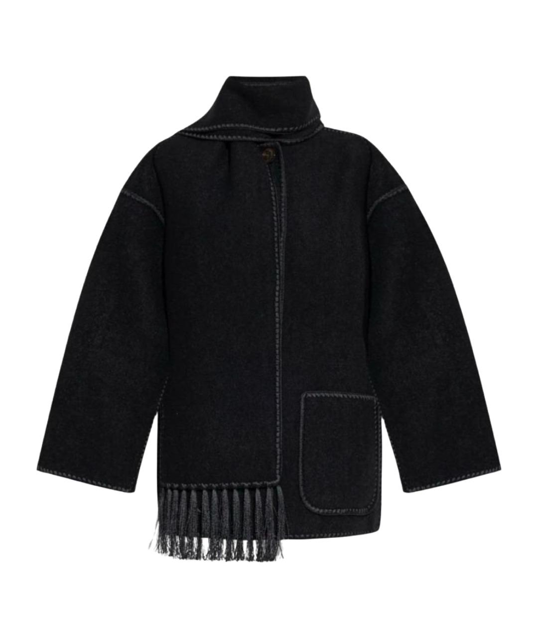 TOTEME Черное шерстяное пальто, фото 1