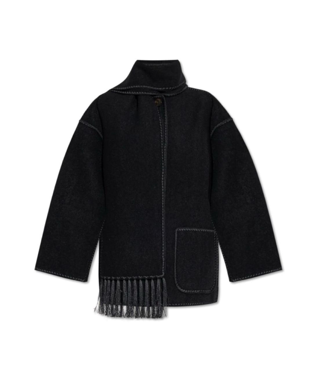 TOTEME Черное шерстяное пальто, фото 4