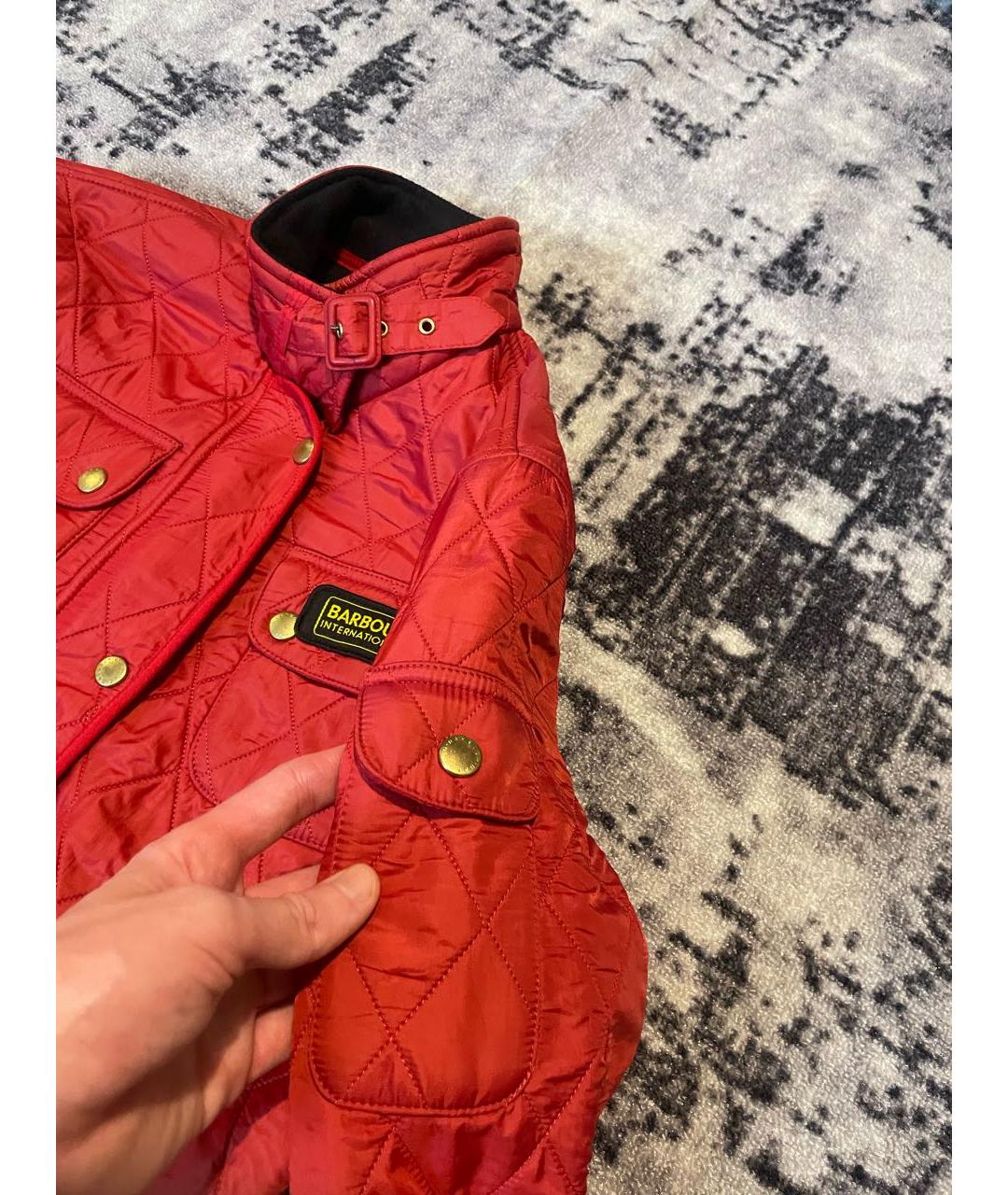 BARBOUR Красная хлопковая куртка, фото 6