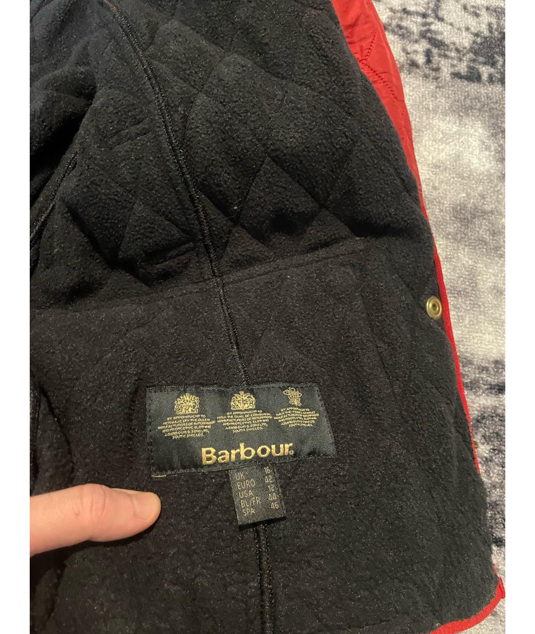 BARBOUR Красная хлопковая куртка, фото 8
