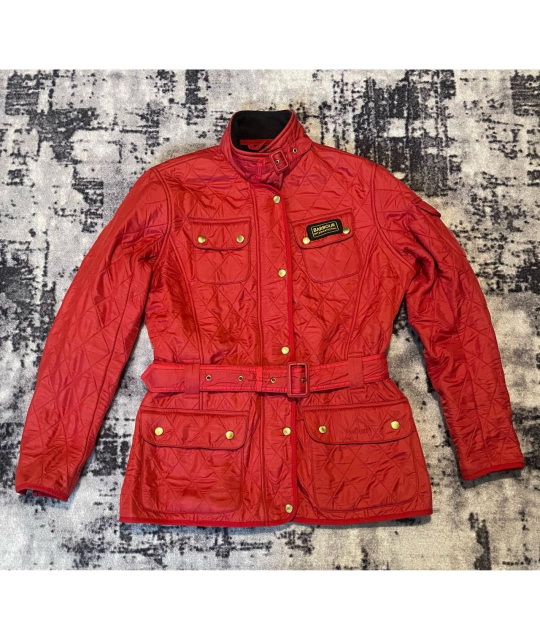 BARBOUR Красная хлопковая куртка, фото 9