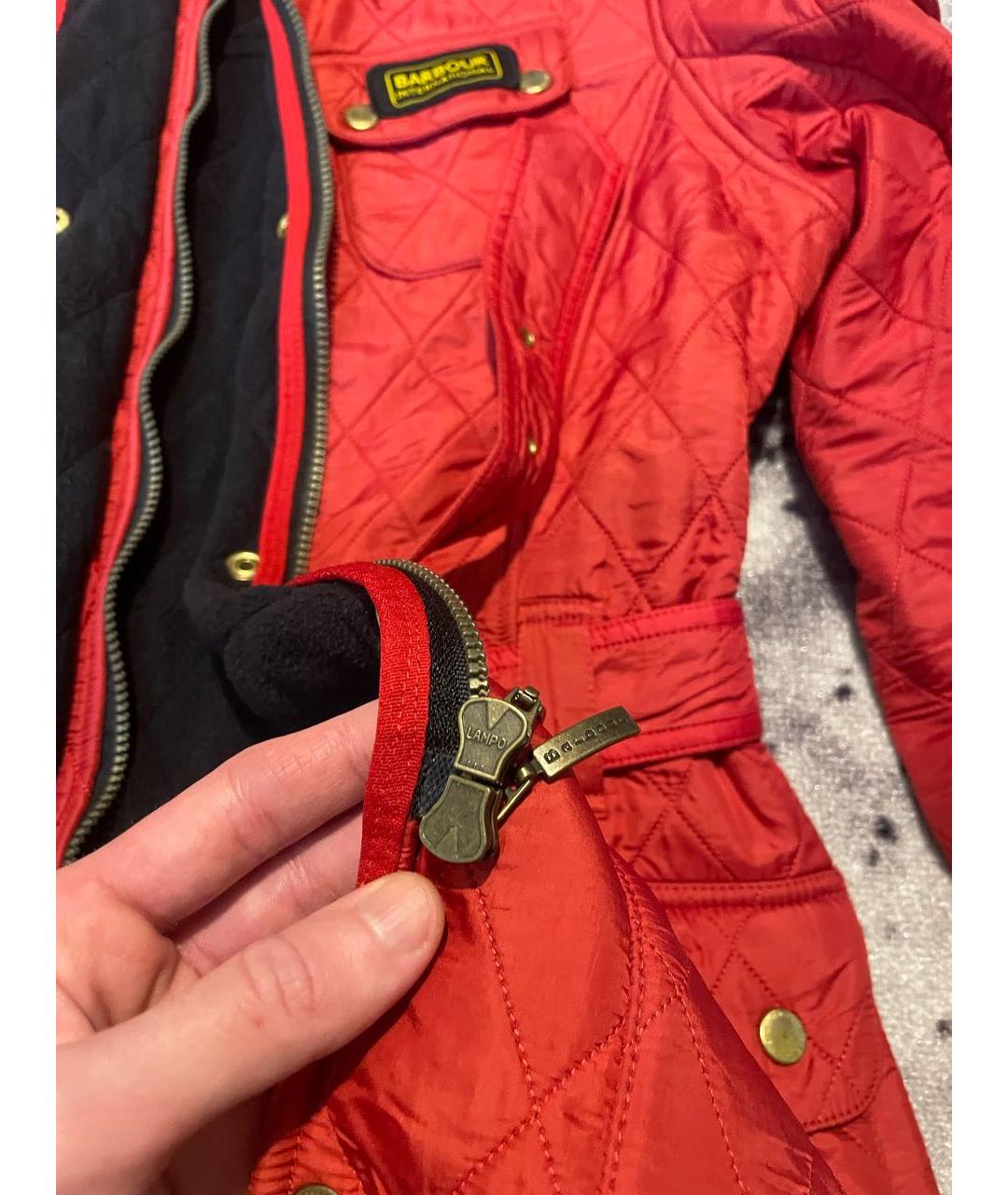 BARBOUR Красная хлопковая куртка, фото 7