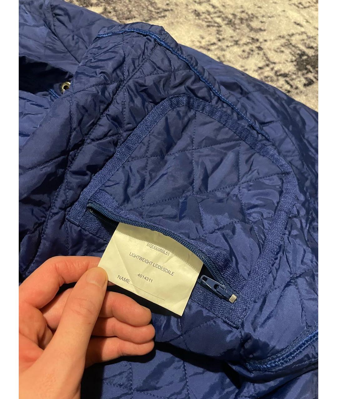 BARBOUR Темно-синяя хлопковая куртка, фото 6