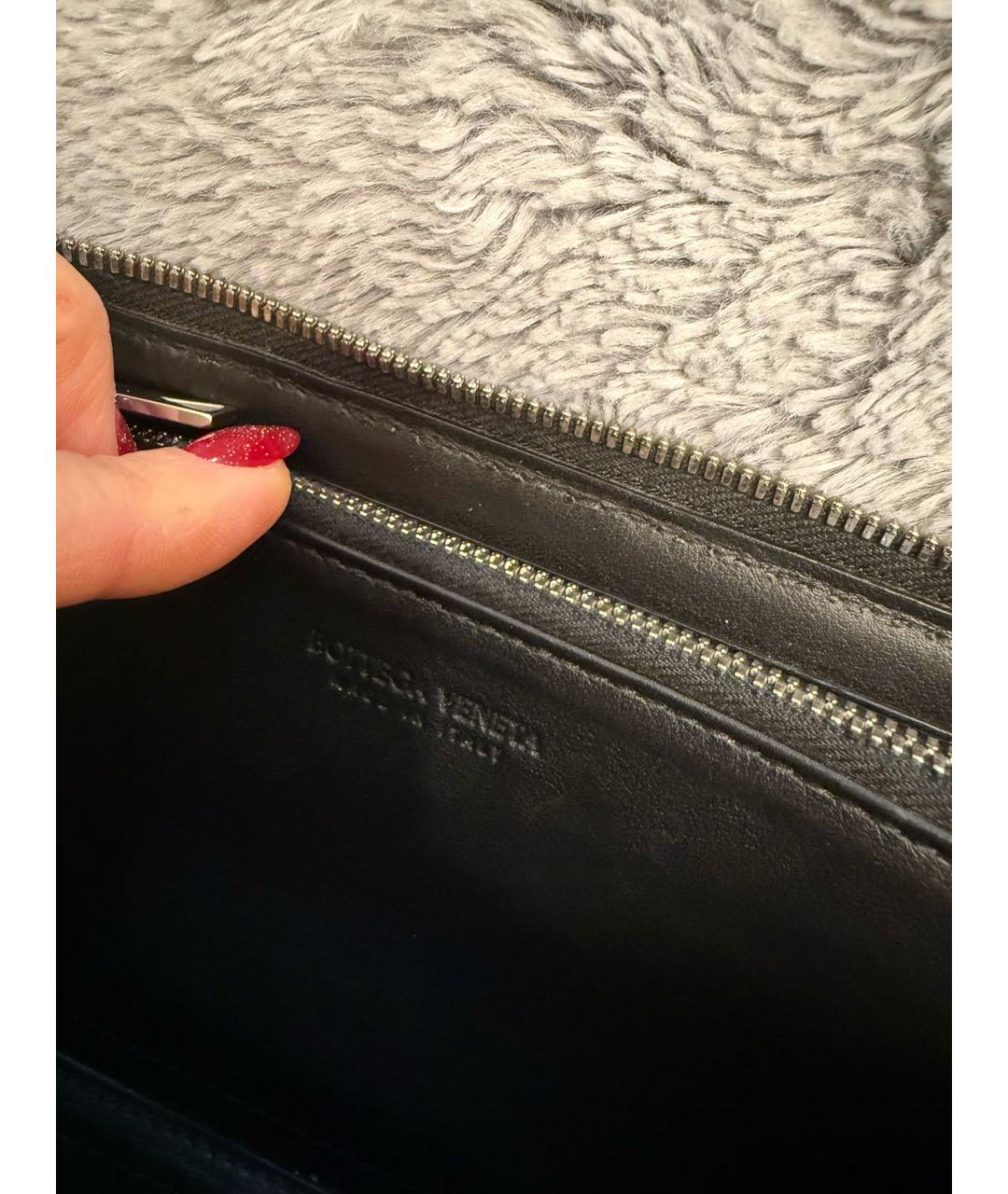 BOTTEGA VENETA Черный кожаный кошелек, фото 8