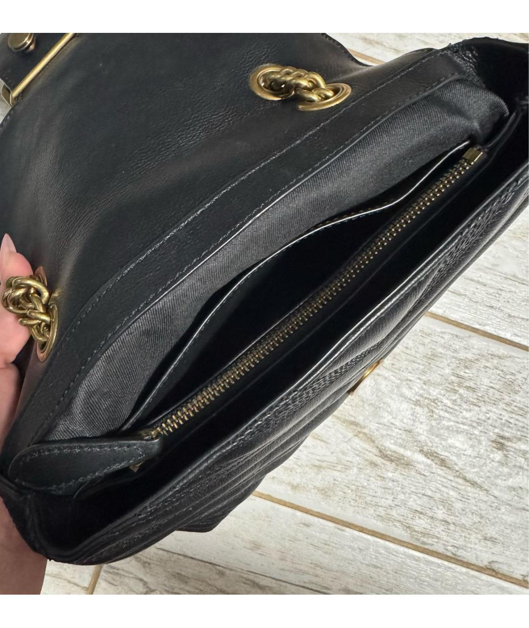 PINKO Черная кожаная сумка через плечо, фото 4