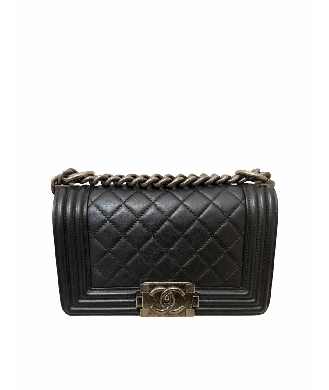 CHANEL Черная кожаная сумка через плечо, фото 1