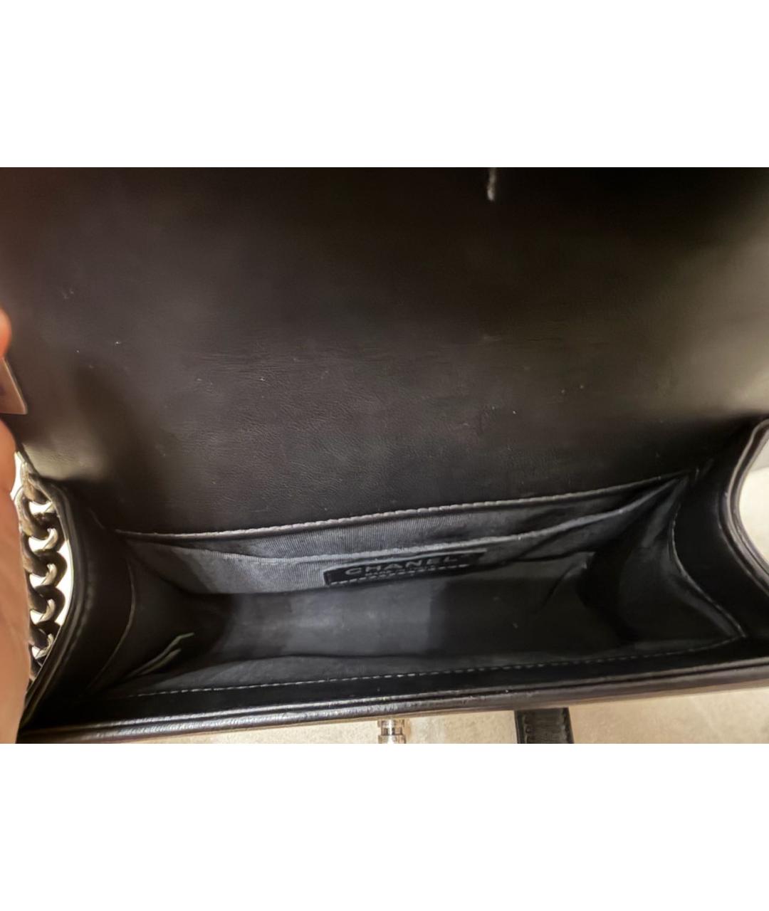 CHANEL Черная кожаная сумка через плечо, фото 4