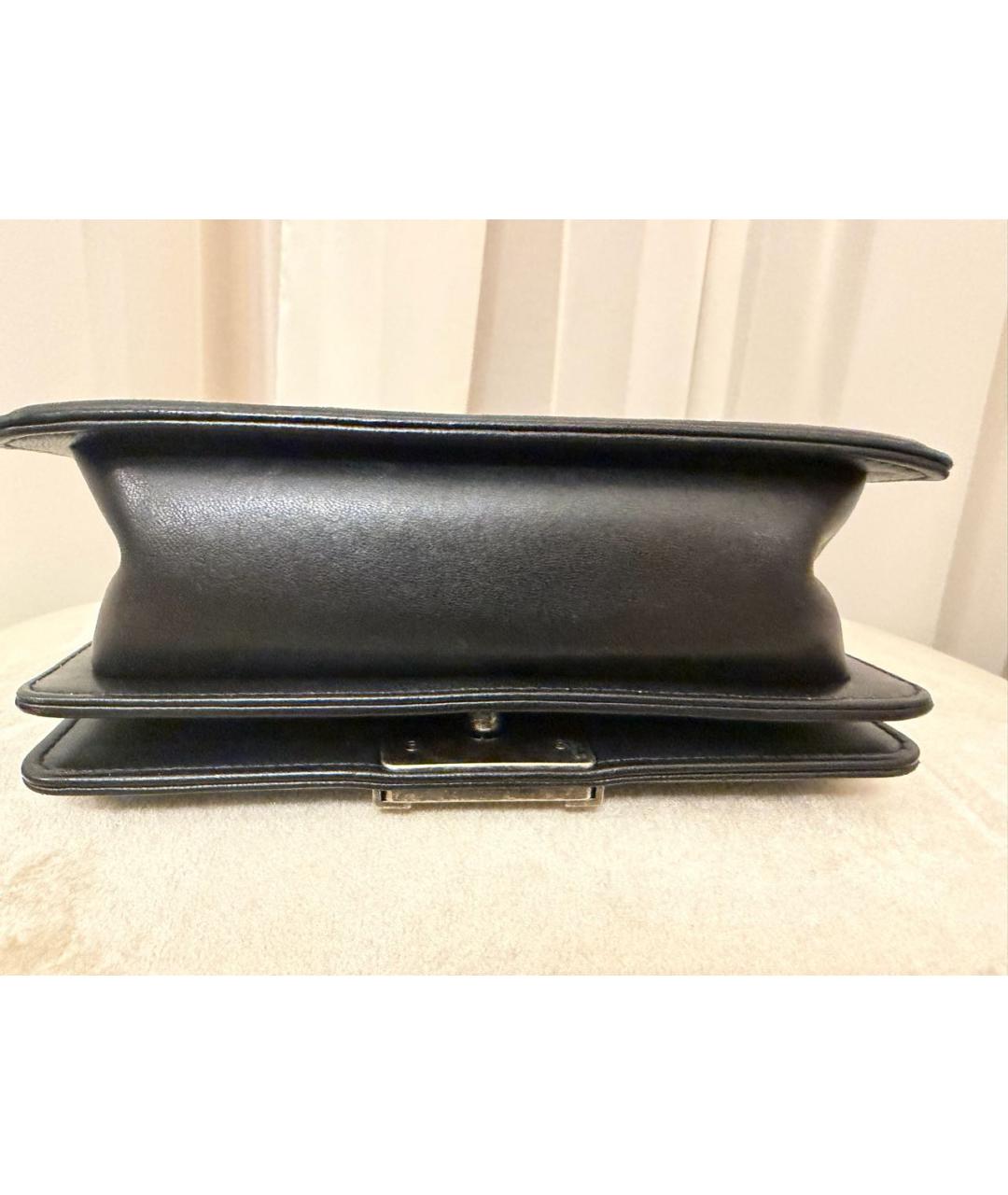 CHANEL Черная кожаная сумка через плечо, фото 6