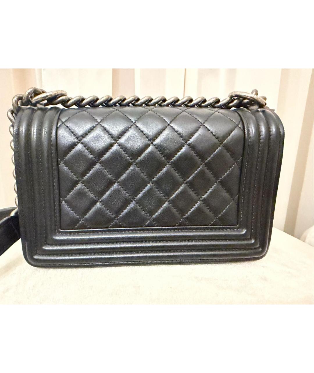 CHANEL Черная кожаная сумка через плечо, фото 2