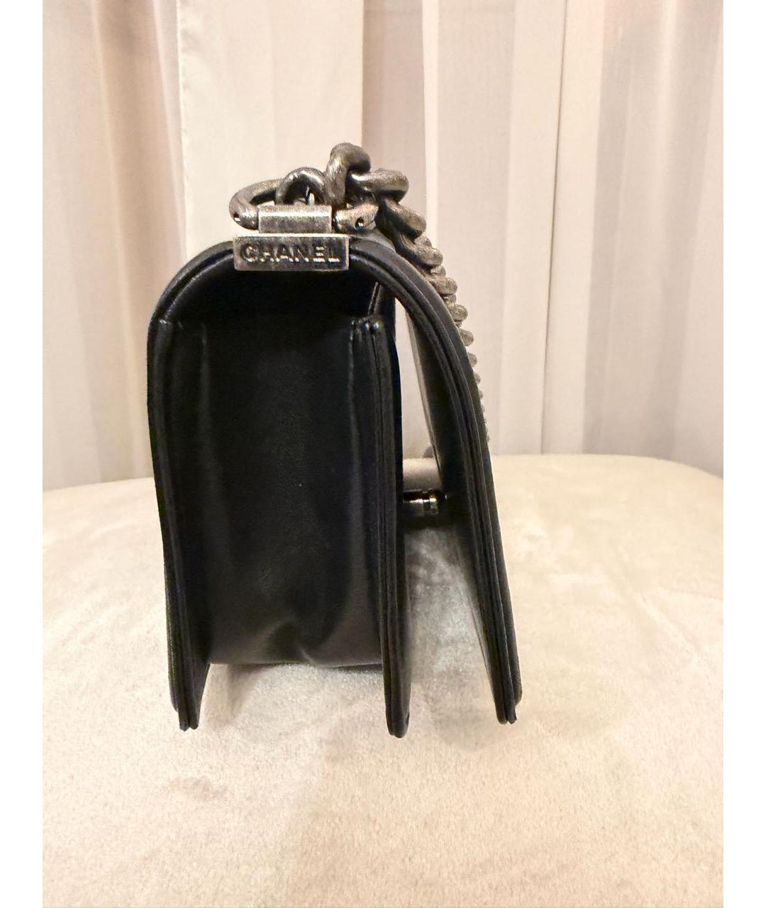 CHANEL Черная кожаная сумка через плечо, фото 3