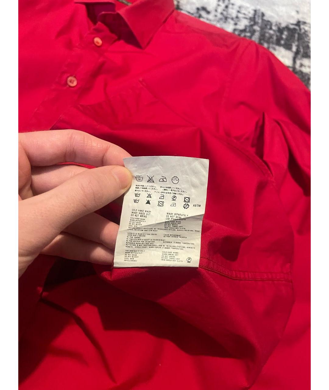 MIU MIU Красная хлопковая классическая рубашка, фото 8