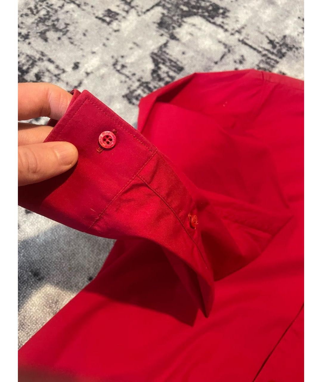 MIU MIU Красная хлопковая классическая рубашка, фото 4