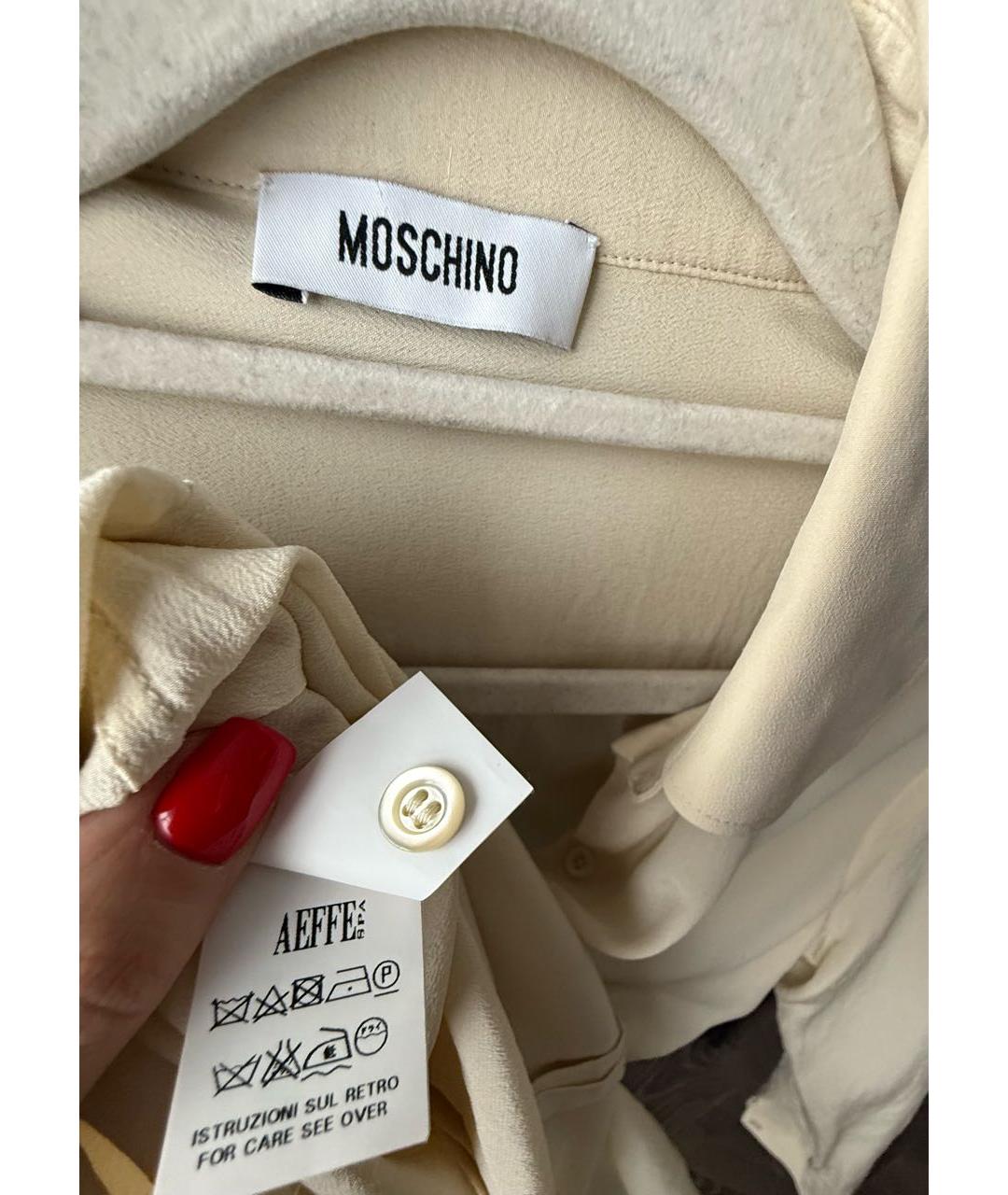 MOSCHINO Желтая шелковая рубашка, фото 6