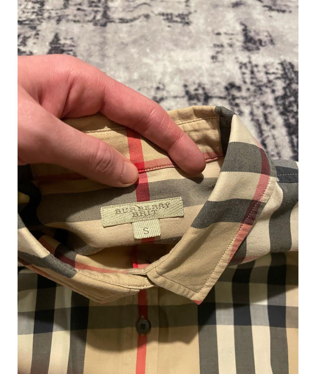 BURBERRY Мульти хлопко-эластановая рубашка, фото 3