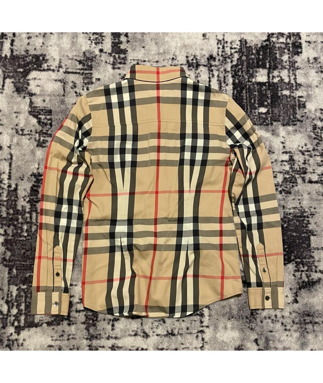 BURBERRY Мульти хлопко-эластановая рубашка, фото 2